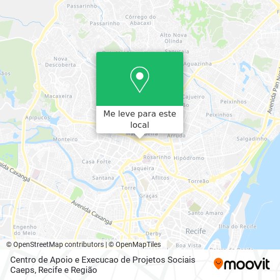 Centro de Apoio e Execucao de Projetos Sociais Caeps mapa
