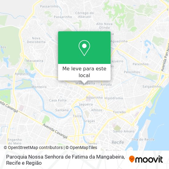 Paroquia Nossa Senhora de Fatima da Mangabeira mapa