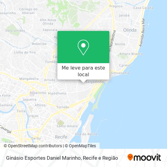 Ginásio Esportes Daniel Marinho mapa