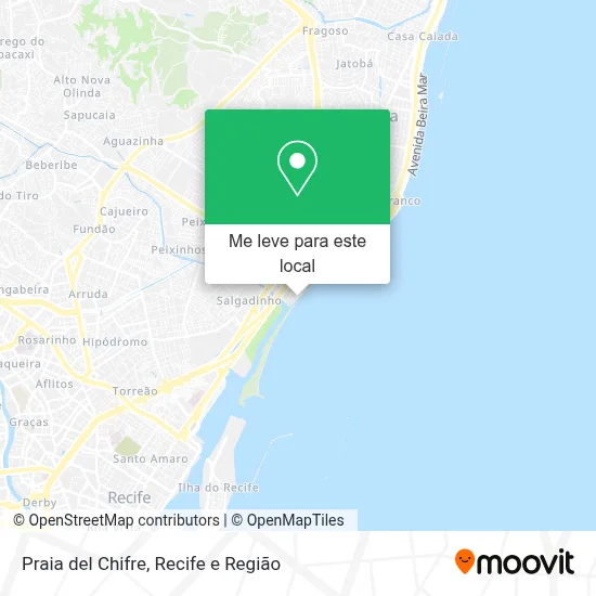 Praia del Chifre mapa