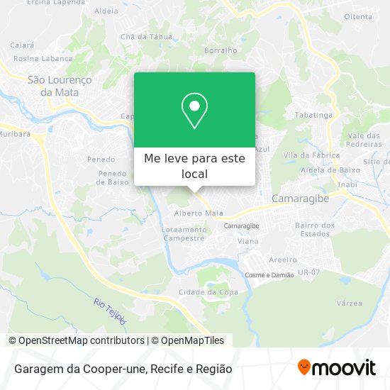 Garagem da Cooper-une mapa