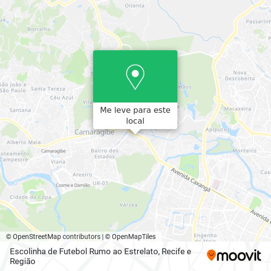 Escolinha de Futebol Rumo ao Estrelato mapa