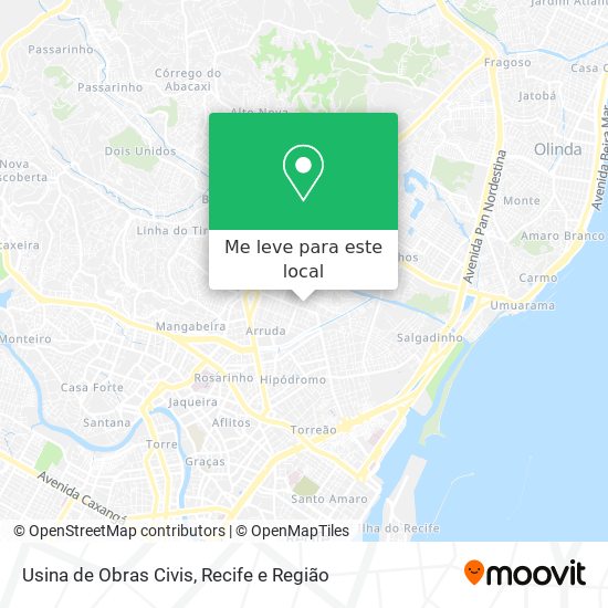 Usina de Obras Civis mapa