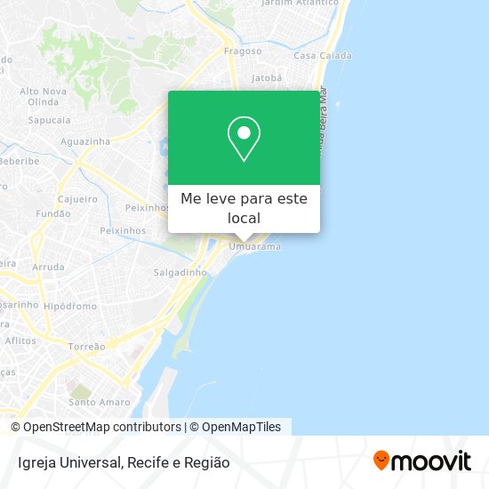 Igreja Universal mapa