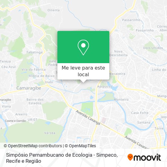 Simpósio Pernambucano de Ecologia - Simpeco mapa