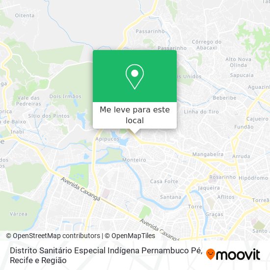Distrito Sanitário Especial Indígena Pernambuco Pé mapa