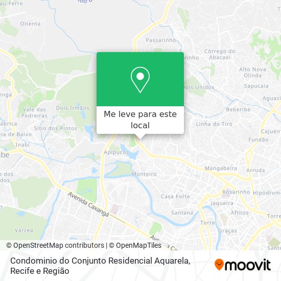 Condominio do Conjunto Residencial Aquarela mapa