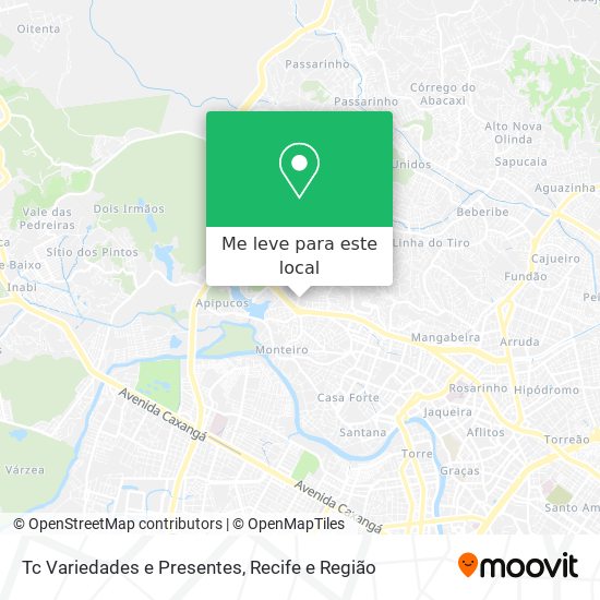 Tc Variedades e Presentes mapa