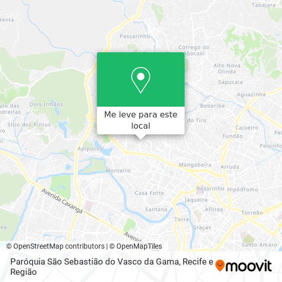 Paróquia São Sebastião do Vasco da Gama mapa