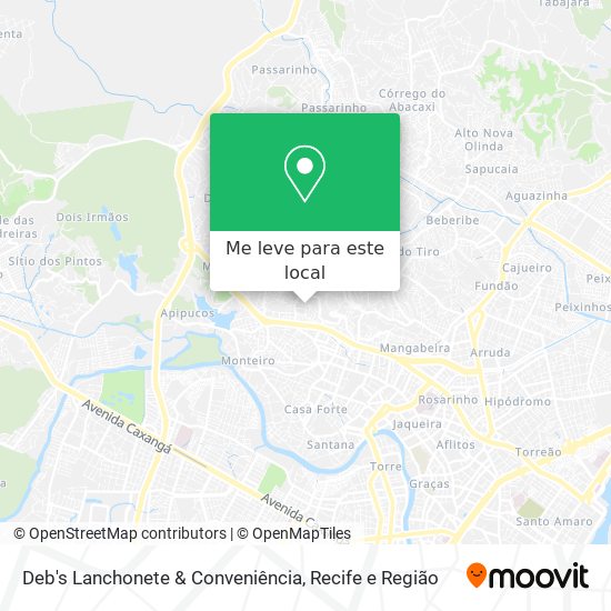 Deb's Lanchonete & Conveniência mapa