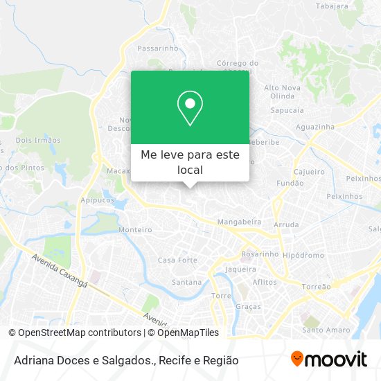 Adriana Doces e Salgados. mapa