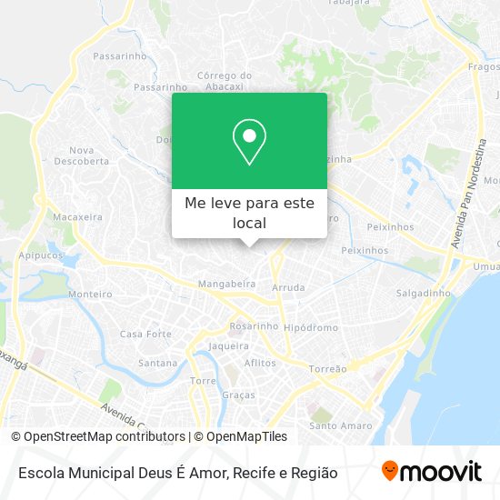 Escola Municipal Deus É Amor mapa