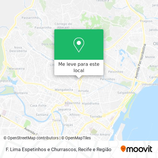 F. Lima Espetinhos e Churrascos mapa