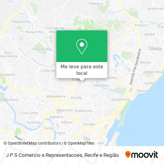 J P S Comercio e Representacoes mapa