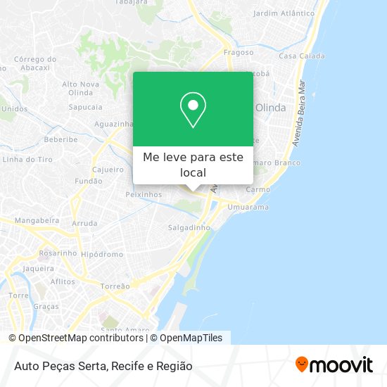 Auto Peças Serta mapa