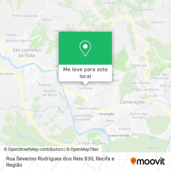 Rua Severino Rodrigues dos Reis 830 mapa