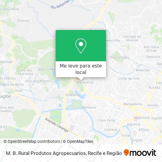 M. B. Rural Produtos Agropecuarios mapa
