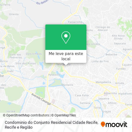 Condominio do Conjunto Residencial Cidade Recife mapa