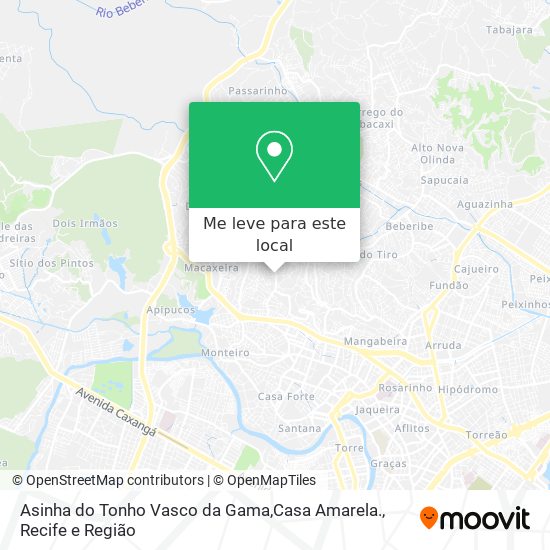 Asinha do Tonho Vasco da Gama,Casa Amarela. mapa
