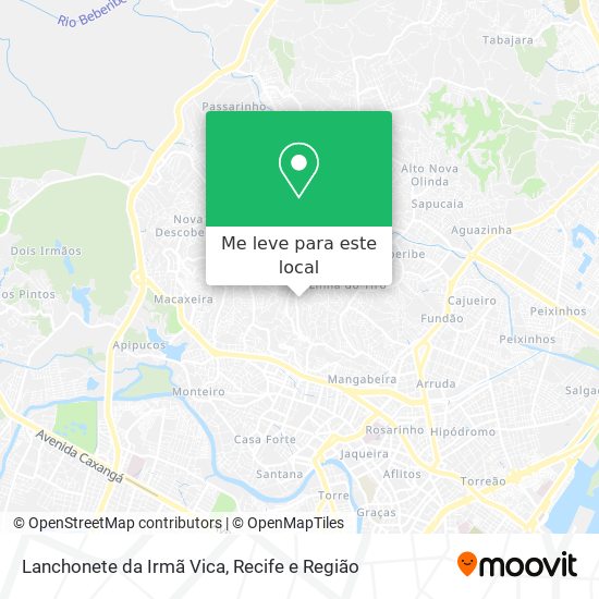 Lanchonete da Irmã Vica mapa