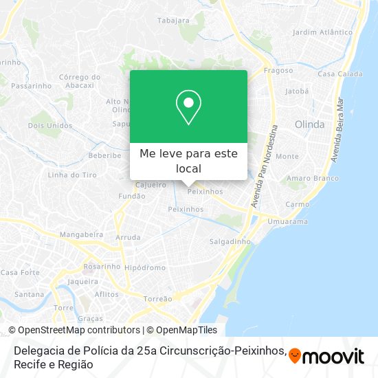 Delegacia de Polícia da 25a Circunscrição-Peixinhos mapa