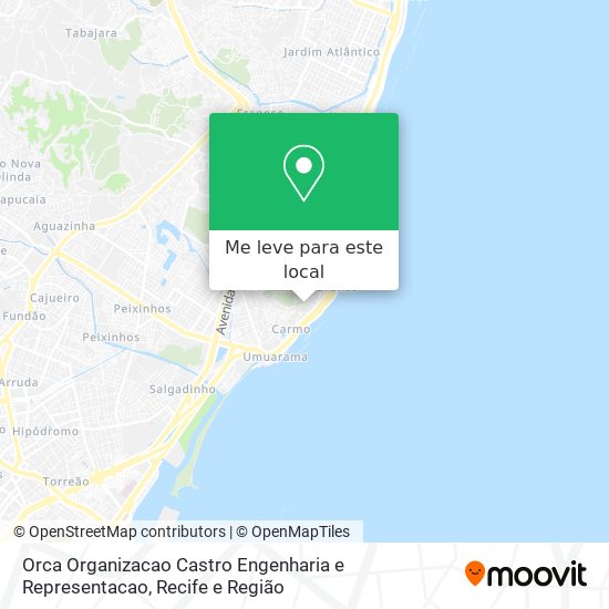 Orca Organizacao Castro Engenharia e Representacao mapa