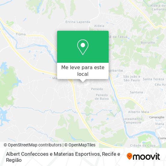 Albert Confeccoes e Materias Esportivos mapa