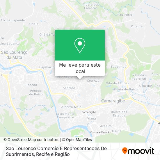 Sao Lourenco Comercio E Representacoes De Suprimentos mapa