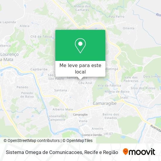 Sistema Omega de Comunicacoes mapa