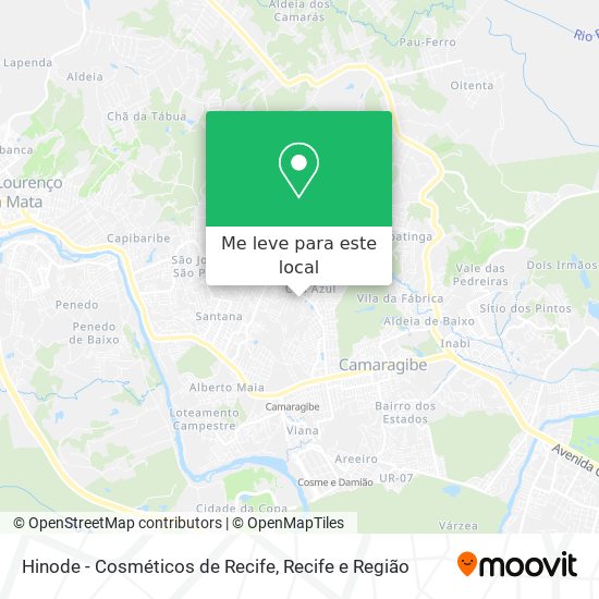 Hinode - Cosméticos de Recife mapa