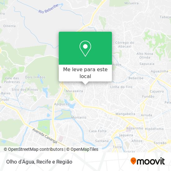 Olho d'Água mapa