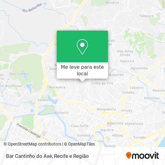 Bar Cantinho do Axé mapa