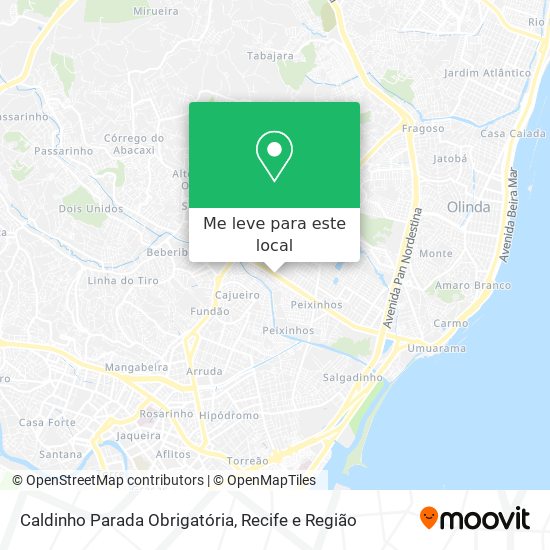 Caldinho Parada Obrigatória mapa