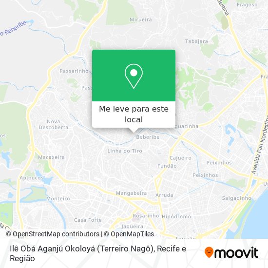 Ilê Obá Aganjú Okoloyá (Terreiro Nagô) mapa