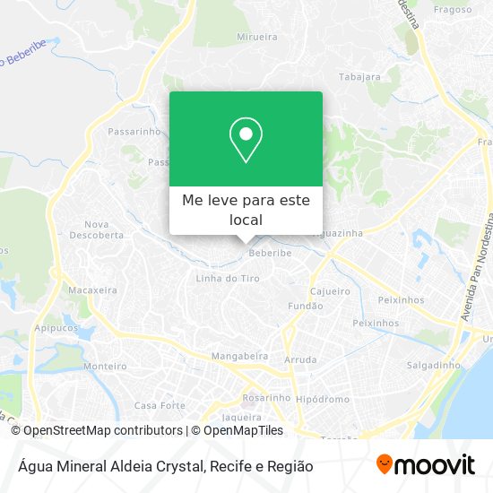 Água Mineral Aldeia Crystal mapa