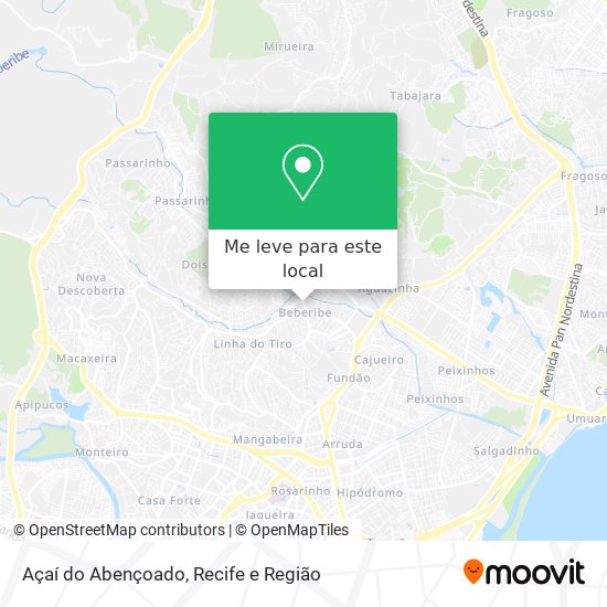 Açaí do Abençoado mapa