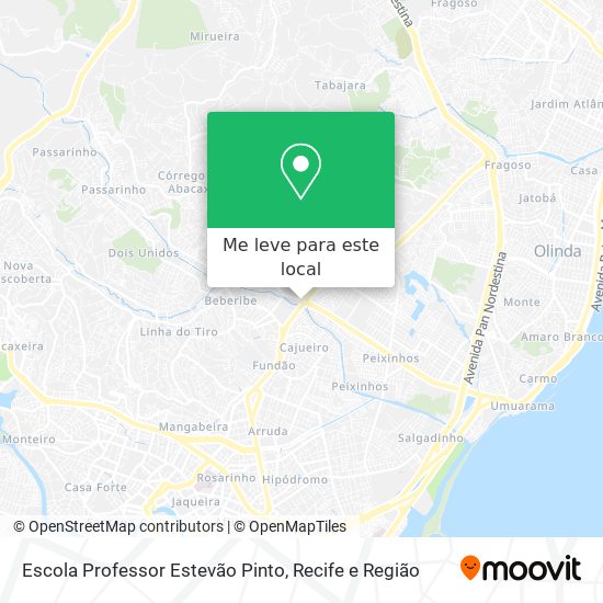 Escola Professor Estevão Pinto mapa