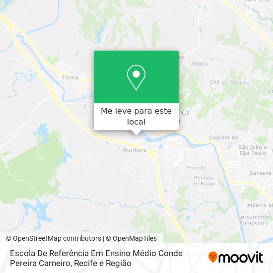 Escola De Referência Em Ensino Médio Conde Pereira Carneiro mapa