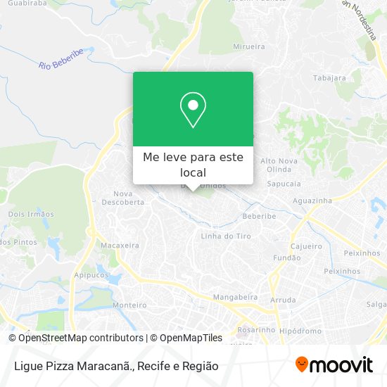 Ligue Pizza Maracanã. mapa