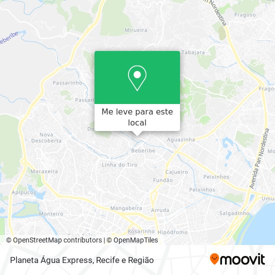 Planeta Água Express mapa