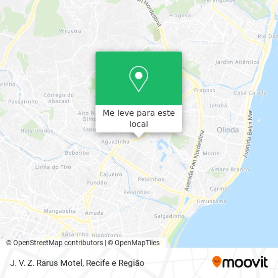 J. V. Z. Rarus Motel mapa
