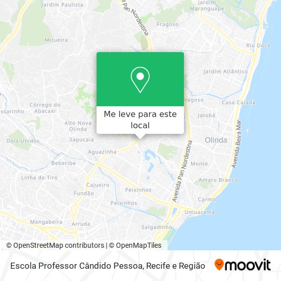 Escola Professor Cândido Pessoa mapa