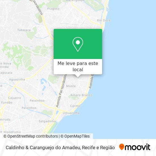 Caldinho & Caranguejo do Amadeu mapa