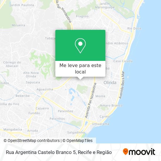 Rua Argentina Castelo Branco 5 mapa