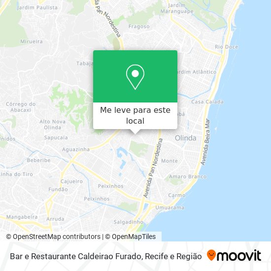 Bar e Restaurante Caldeirao Furado mapa