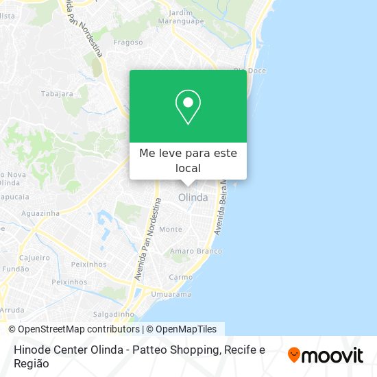 Hinode Center Olinda - Patteo Shopping mapa