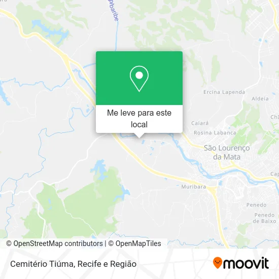 Cemitério Tiúma mapa