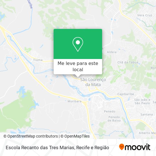 Escola Recanto das Tres Marias mapa