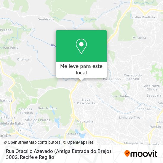 Rua Otacílio Azevedo (Antiga Estrada do Brejo) 3002 mapa