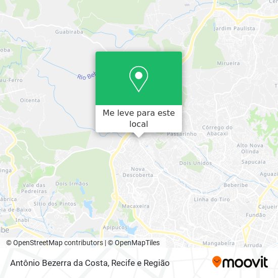 Antônio Bezerra da Costa mapa